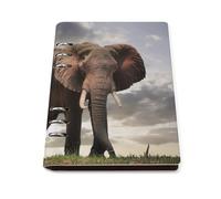 ENGhjes Majestic Rust Elephant A5 Notebook Refillable Writing Journal, Lays Flat 180° for Meeting Notes, Daily Planner