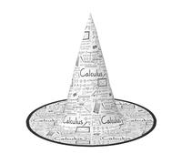 ENGhjes Math Geometry Geek Calculus Printing Halloween Hat Soft Oxford Cloth For Carnivals Foldable Space Saving Design