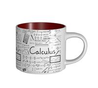 ENGhjes Math Geometry Geek Calculus Printing Large-Capacity Ceramic Mugs Functional Cups for Home Office Sleek Design Comfort Grip Handle