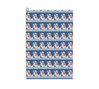 ENGhjes Merry Christmas Snowman Printing Golf Towel 24" X 16" With Carabiner Clip Towel Gift The Convenient Cleaning