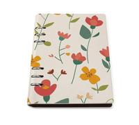 ENGhjes Minimalist Yellow Blooms A5 Notebook Refillable Writing Journal, Lays Flat 180° for Meeting Notes, Daily Planner