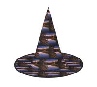 ENGhjes Nature Wild Animal Deers Printing Halloween Hat Soft Oxford Cloth For Carnivals Foldable Space Saving Design