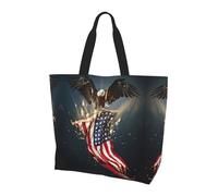 ENGhjes North American Bald Eagle Printed Women'S Shoulder Bag, Casual Tote Bag For Women Reusable Handbag For Work Gym Shopping