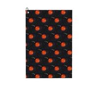 ENGhjes Outer Space Galaxy Solar System Printing Golf Towel 24" X 16" With Carabiner Clip Towel Gift The Convenient Cleaning