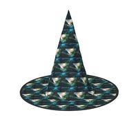 ENGhjes Palm Trees And Sea Turtles Diving Underwater Printing Halloween Hat Soft Oxford Cloth For Carnivals Foldable Space Saving Design