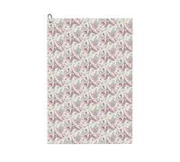 ENGhjes Paris Eiffel Tower Flower Printing Golf Towel 24" X 16" With Carabiner Clip Towel Gift The Convenient Cleaning