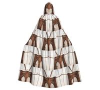 ENGhjes Photo Of Brooklyn Bridge Printing Cosplay Hooded Cloak Adult Halloween 57.8 Inches Long Theme Parties
