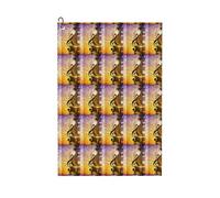 ENGhjes Piano Violin Music Notes Printing Golf Towel 24" X 16" With Carabiner Clip Towel Gift The Convenient Cleaning