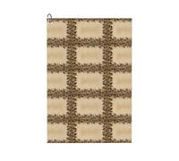 ENGhjes Pine Cone Border Printing Golf Towel 24" X 16" With Carabiner Clip Towel Gift The Convenient Cleaning