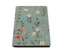 ENGhjes Quiet Daisy Flowers A5 Notebook Refillable Writing Journal, Lays Flat 180° for Meeting Notes, Daily Planner