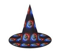 ENGhjes Space Planet Earth Printing Halloween Hat Soft Oxford Cloth For Carnivals Foldable Space Saving Design