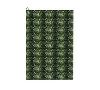 ENGhjes Tropical Rainforest Jungle Scene Printing Golf Towel 24" X 16" With Carabiner Clip Towel Gift The Convenient Cleaning