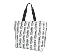 ENGhjes Tropical Theme Pineapple Pattern Printed Women'S Shoulder Bag, Casual Tote Bag For Women Reusable Handbag For Work Gym Shopping