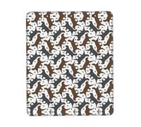 ENGhjes Trotting Flat Coated Retrievers Paw Large Gaming Mouse Pad With Stitched Edges, Durable Non-Slip Natural Rubber Base