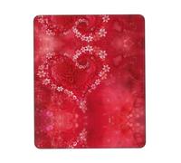 ENGhjes Valentine Day Heart Flower Large Gaming Mouse Pad With Stitched Edges, Durable Non-Slip Natural Rubber Base