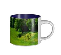 ENGhjes Vancouver Golf Course Printing Large-Capacity Ceramic Mugs Functional Cups for Home Office Sleek Design Comfort Grip Handle