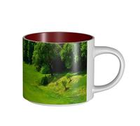 ENGhjes Vancouver Golf Course Printing Large-Capacity Ceramic Mugs Functional Cups for Home Office Sleek Design Comfort Grip Handle