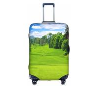 ENGhjes Vancouver Golf Course Printing Large Luggage Cover, Protective Washable Suitcase Cover with Concealed Zipper Fits 18 to 32 Inch