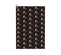 ENGhjes Violin Sheet Music Printing Golf Towel 24" X 16" With Carabiner Clip Towel Gift The Convenient Cleaning