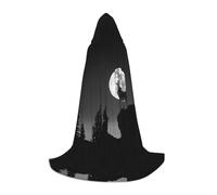 ENGhjes Wolf Night Moon Cosplay Gear Hooded Cape Cloak For Teen Halloween Party Witch Vampire Wizard Masquerade Ball
