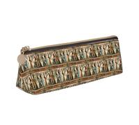 ENGhjes Women in Ancient Egypt Printing Leather Pencil Case Cute Zipper Pencil Pouch Stationery Bag for Boys Girls Back to School Gifts
