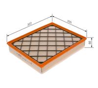 Bosch Air Filter F026400410 (13717798342) – 50×256×324mm – Fits BMW E70 E71 E72 X5 X6