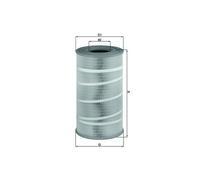 Mahle Original Air Filter Insert LX7210/7 – 256 mm outer diameter, 458 mm height – Fits MAN