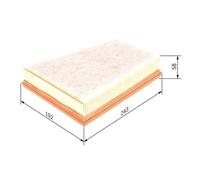 Engine Air Filter Fits Renault Kangoo / Grand Kangoo Be Bop Bosch F 026 400 250