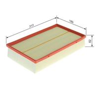 Engine Air Filter Fits VW Transporter / Caravelle Multivan Bosch 1 457 433 331