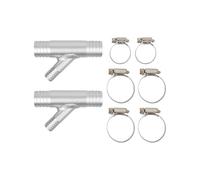 Engine Bay Coolant Branch Adapter Barbed Junction 1-5/8 Inches for Auxiliary Heater Line Service Metal Clamp Bundle Hose Upgrade Fitting Routing Duty Heater Hose Y Fitting Coolant Connector