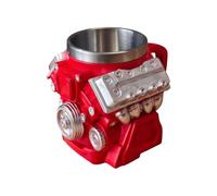 Engine Block Mug - V8 Style Retro Coffee Cup, Thermal Insulated Drink Container | Automotive Gift for Mechanics Engineers Men Fathers Garage Workshop Birthday Holiday Item Engineer Decor