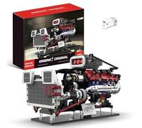 Engine building Model Kits - 1145+ PCS American Supercar Racing Engine Model, STEM Car Cylinder Building Blocks Toys, Creative Gifts Build Kit for Teens Adults Boys Girls 14 Plus'-Dynamic version