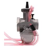 Engine Carburetor Assy Motorcycle Flat Curtain Carburetor Enduro For Keihin For PWK 33 34 35 36 38 40 42mm Stroke Engine Universal Motocross(Black ECX224000BL)