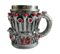 Engine Coffee Mug - 6.5 Inches 350ml | Cool Drinkware | Living Room Decoration | Realistic Engine Shaped Coffee Mug - for Dad Husband Father Boyfriend Him Men Car Lovers Mechanics Grandpa