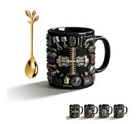 Engine Coffee Mug, New Engine Themed Coffee Cups Creative Car Engines Mug for Car Lovers Gifts Mechanics Birthday, Mechanic Gifts for Men (1A PCS)