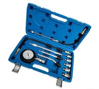 Engine Compression Tester Kit, 300 Psi Pressure Gauge with Quick Connect and Multiple Adapters for Car Cylinder Diagnostics