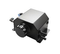 Engine Coolant Expansion Tank Engine Coolant Radiator Overflow Oil Fuel Tank With Drain Plug Breather Universal 1L/2L Aluminum Catch Can Reservoir