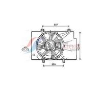 AVA Radiator Cooling Fan FD7559 for FORD FIESTA (2009) 1.6 TDCI etc