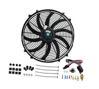 Engine Cooling Fan Compatible With Engine Radiator Cooling Electric Fan 16" Slim Fan Push Pull Reliable Heavy Duty Electric Radiator Cooling Fan