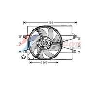 AVA Radiator Fan FD7541 for Ford Fiesta (2002) 1.3