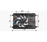 AVA Radiator Fan FD7554 for Ford Galaxy (2006) 2.0 TDCi