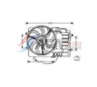 AVA Radiator Cooling Fan BW7516 for MINI MINI COOPER (2001) 1.6 S etc