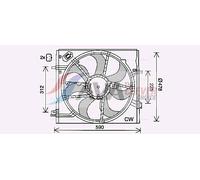 PRASCO DN7536 Fan, radiator