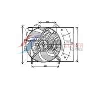 AVA Radiator Fan PE7539 for Citroen C2 (2004) 1.1