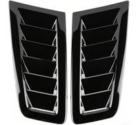 Engine Cooling Hood Vents 2pcs for RS MK2 Style | 28x14x11cm size, carbon fibre pattern, glossy black, enhances sporty aesthetics, universal fitment