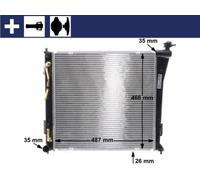 MAHLE CR 847 000S Engine Cooling Radiator for Hyundai i40 I CW (VF) etc.