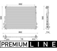 MAHLE ORIGINAL CR 2607 000P Engine radiator