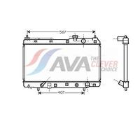 AVA Coolant Radiator HDA2104 for HONDA CR-V (1996) 2.0 etc