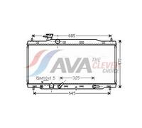 AVA Coolant Radiator HD2226 for HONDA CR-V (2007) 2.0 IVTEC etc
