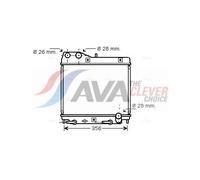 AVA Coolant Radiator HD2161 for HONDA FIT (2002) 1.3 IDSI etc